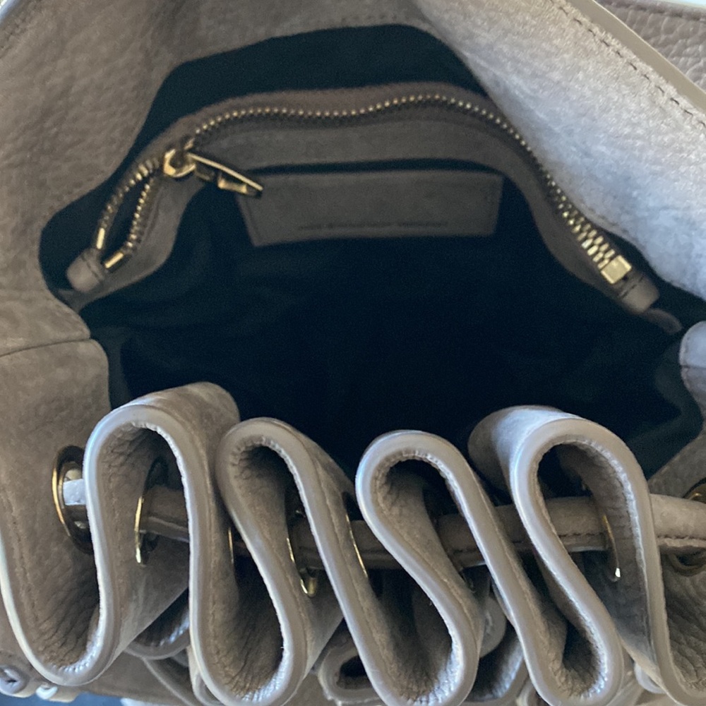 Alexander Wang Grey Suede Diego Bucket Bag - Picture 9 of 13